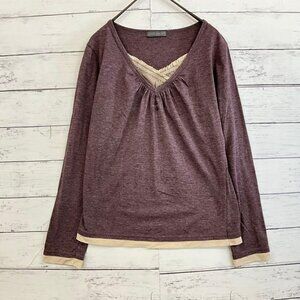 Minie Cute Long Sleeve Top Feminine Casual Brown